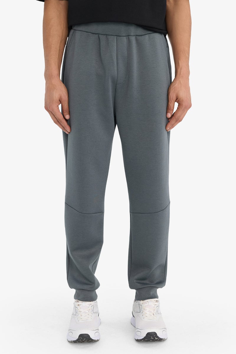 DeFacto Grey Man Standard Fit Scuba Diver Fabric Jogger Sweatpants Casual - Image 3
